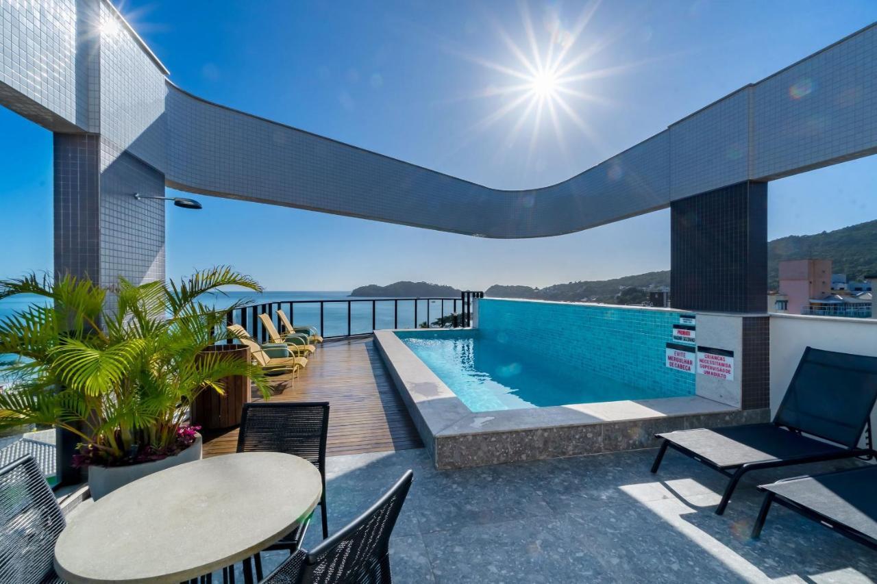 Confortavel Loft Com Vista Para O Mar - Condominio Com Piscina Bombinhas Exteriör bild