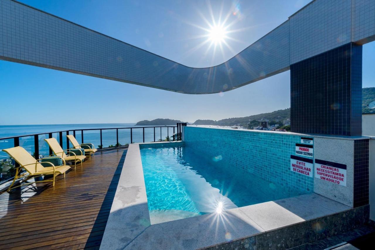 Confortavel Loft Com Vista Para O Mar - Condominio Com Piscina Bombinhas Exteriör bild