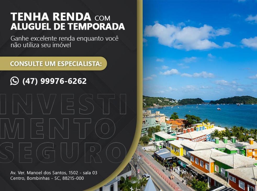Confortavel Loft Com Vista Para O Mar - Condominio Com Piscina Bombinhas Exteriör bild